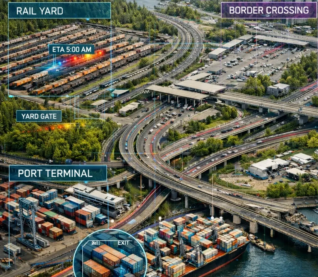 Illustration of AI-powered safety, security and ISR monitoring